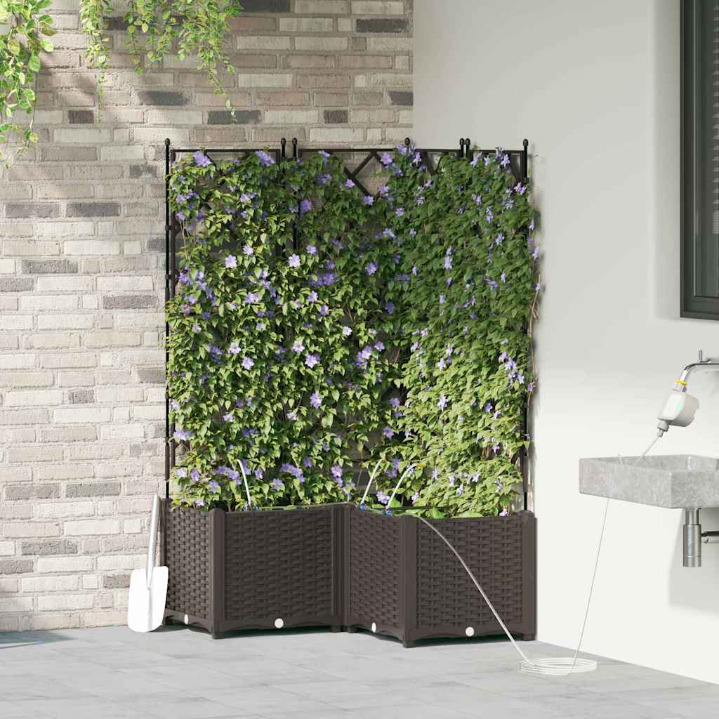 Garden Brown 80 x 80 x 142 cm Steel