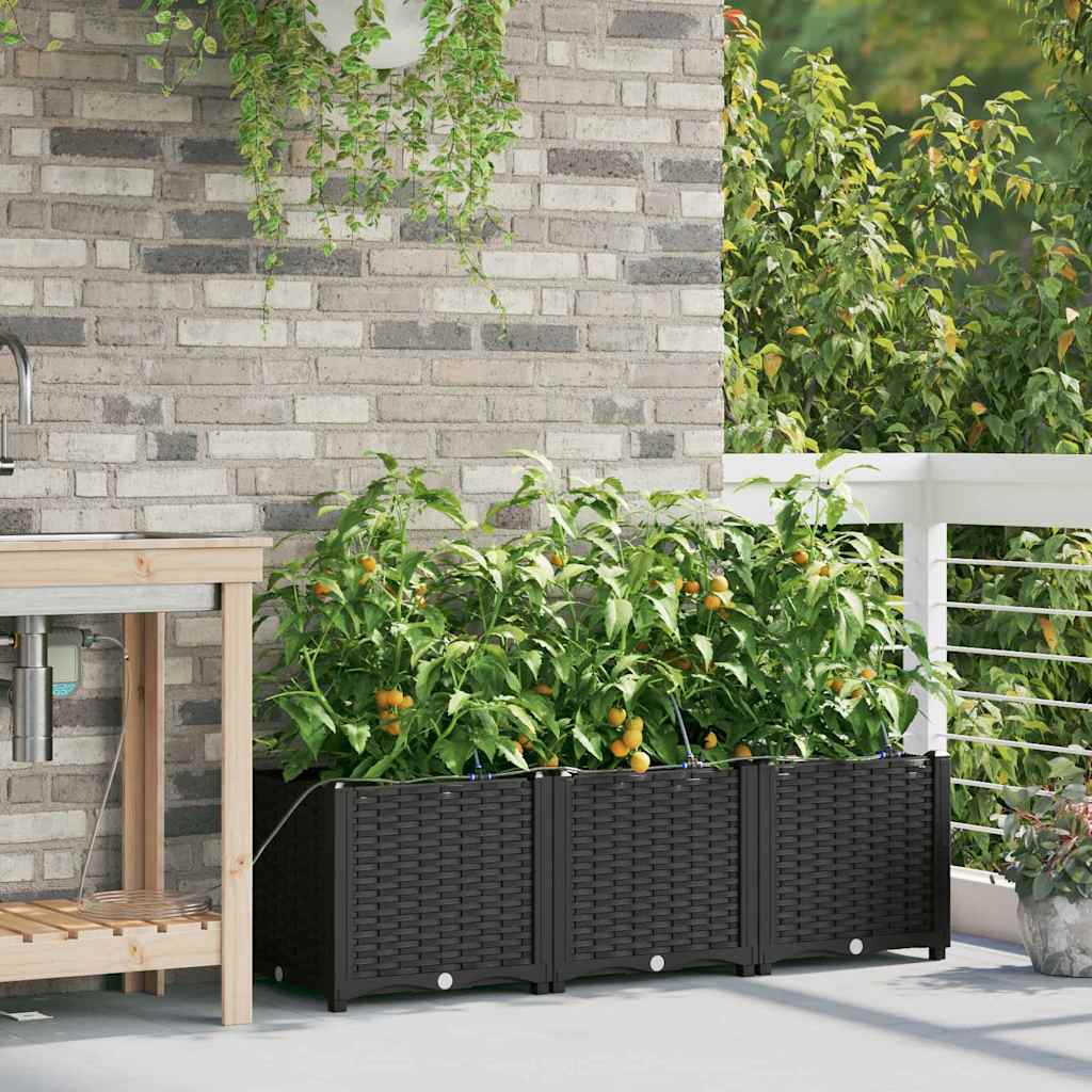 Garden Black 120 x 40 x 37.5 cm Steel