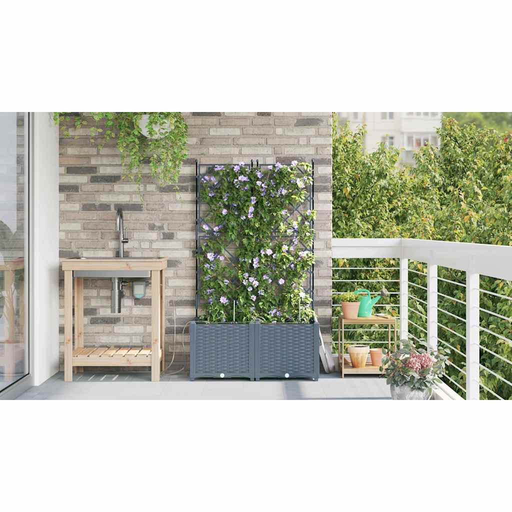 Garden Light grey 80 x 40 x 142 cm Steel