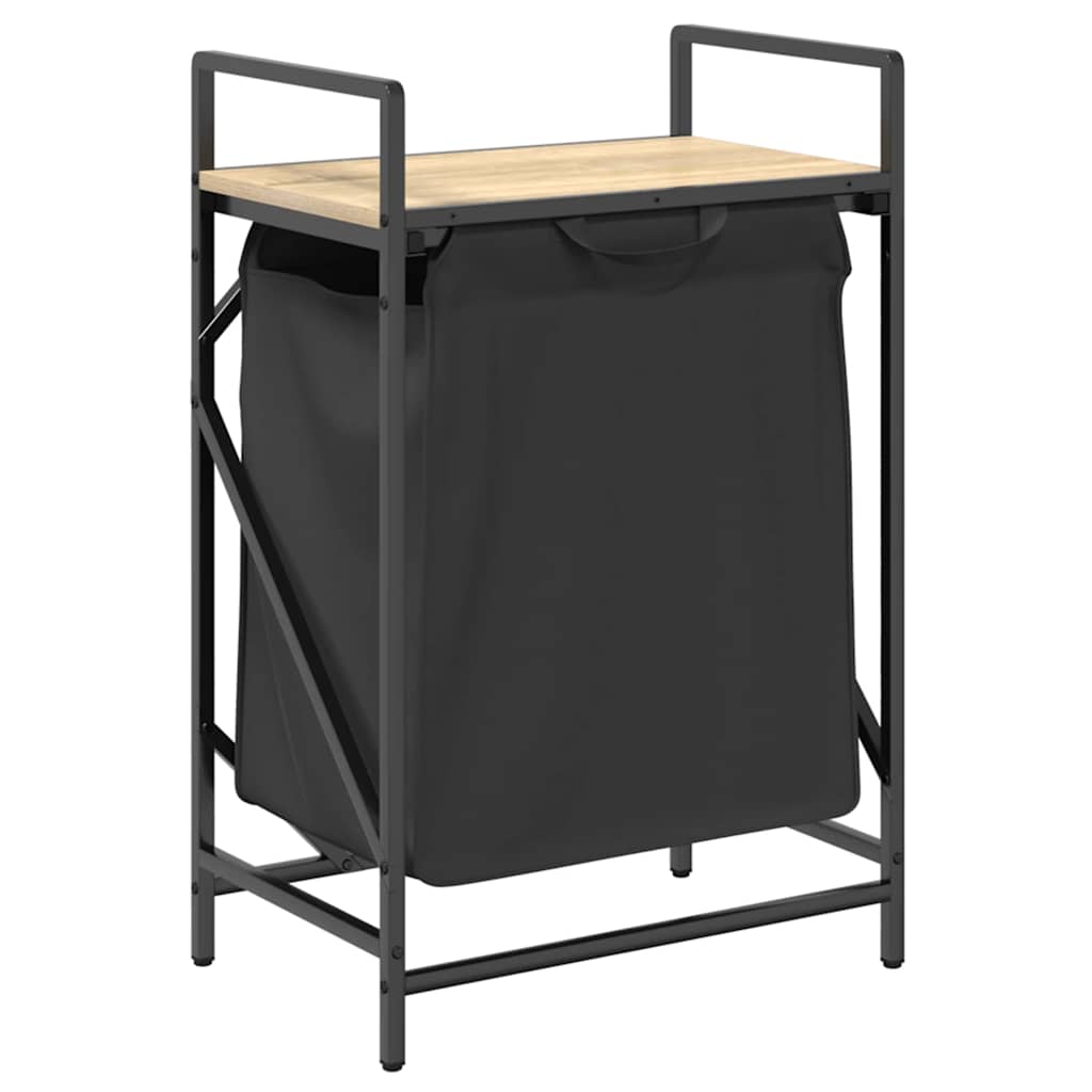 Laundry Basket 1 Compartment with Shelf Sonoma Oak