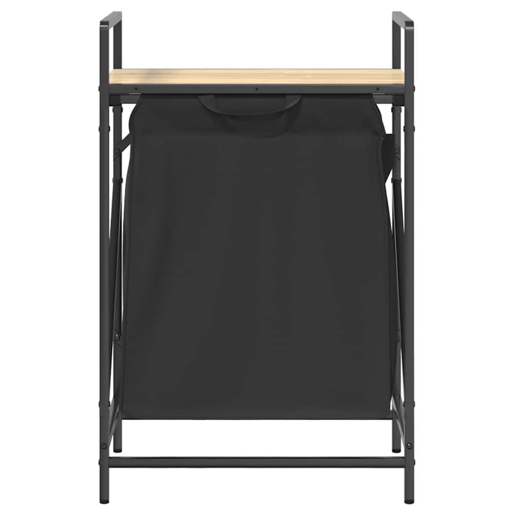 Laundry Basket 1 Compartment with Shelf Sonoma Oak