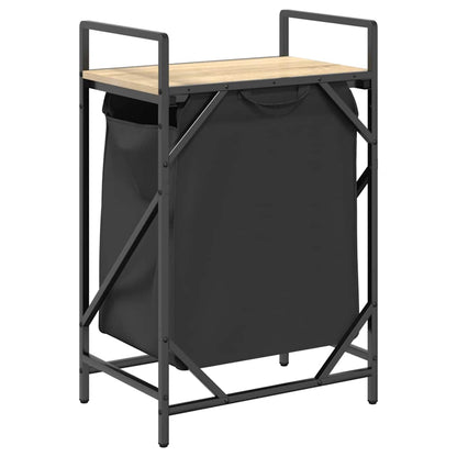 Laundry Basket 1 Compartment with Shelf Sonoma Oak