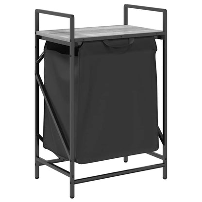 Laundry Basket 1 Compartment with Shelf Grey Sonoma