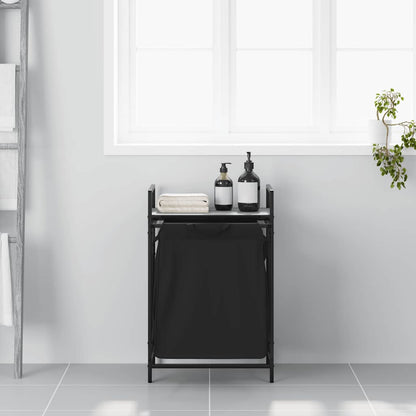 Laundry Basket 1 Compartment with Shelf Grey Sonoma