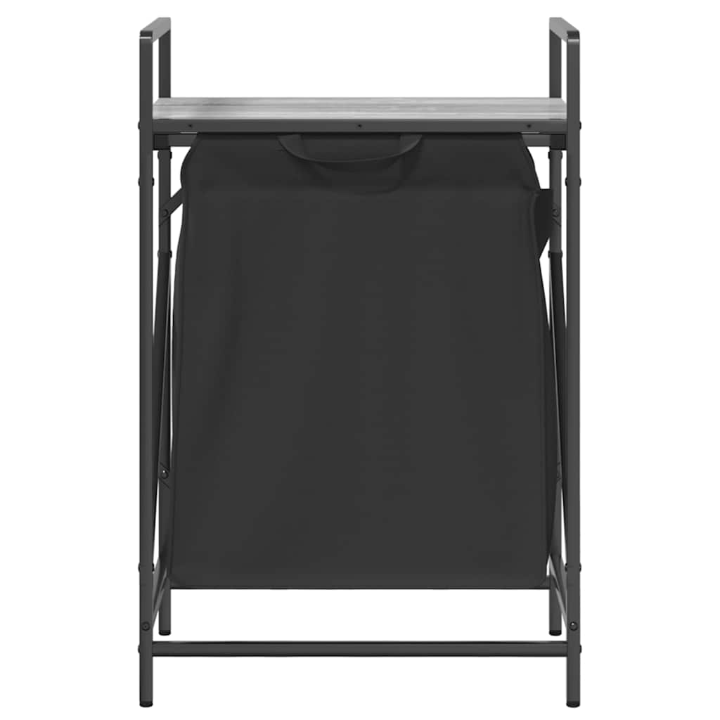 Laundry Basket 1 Compartment with Shelf Grey Sonoma