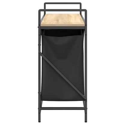 Laundry Basket 2 Compartments with Shelf Sonoma Oak