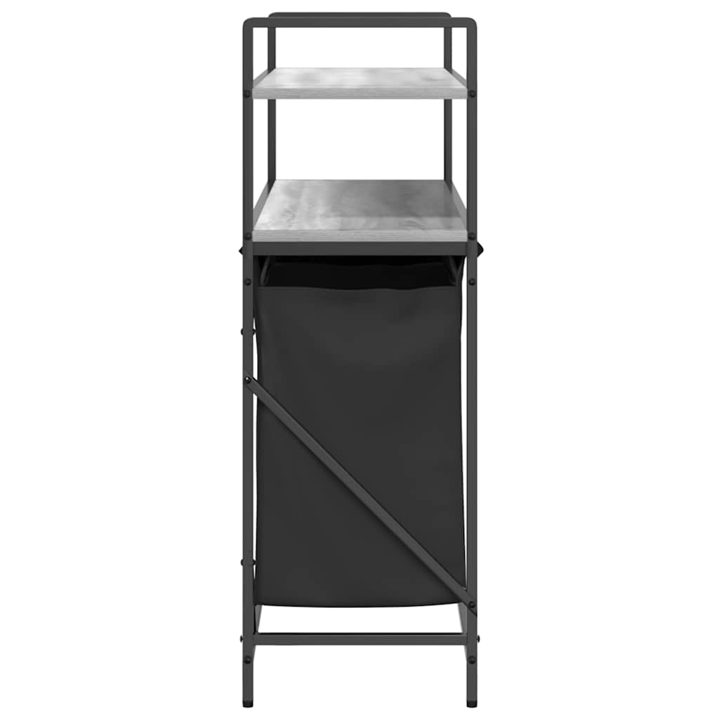 Laundry Basket 3 Compartments with Shelves Grey Sonoma