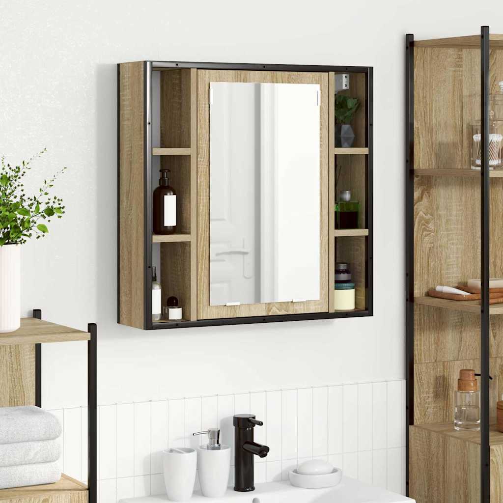 Bathroom Mirror Cabinet Beige 60 x 16 x 60 cm Engineered wood