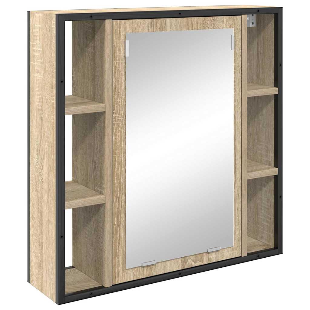 Bathroom Mirror Cabinet Beige 60 x 16 x 60 cm Engineered wood