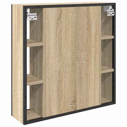 Bathroom Mirror Cabinet Beige 60 x 16 x 60 cm Engineered wood