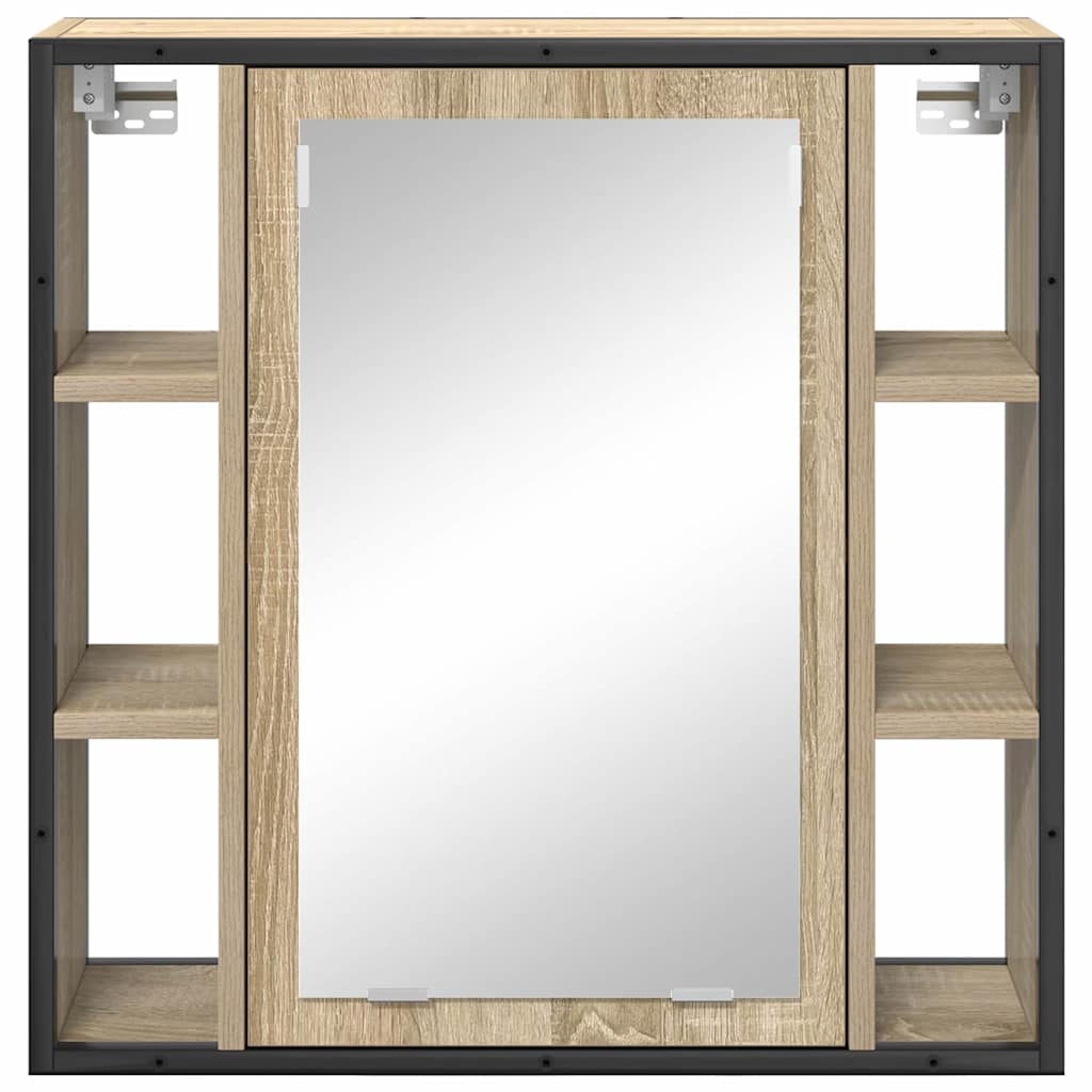 Bathroom Mirror Cabinet Beige 60 x 16 x 60 cm Engineered wood