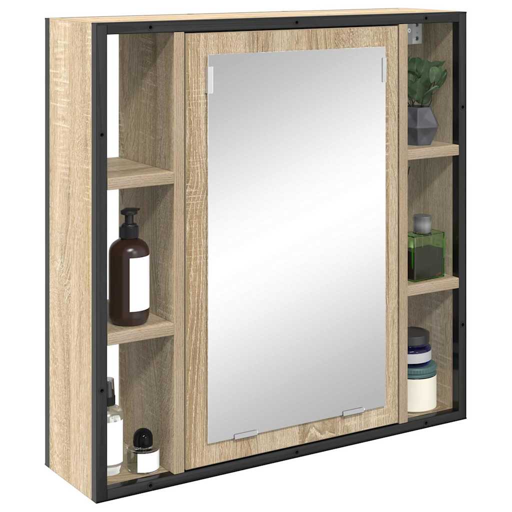 Bathroom Mirror Cabinet Beige 60 x 16 x 60 cm Engineered wood
