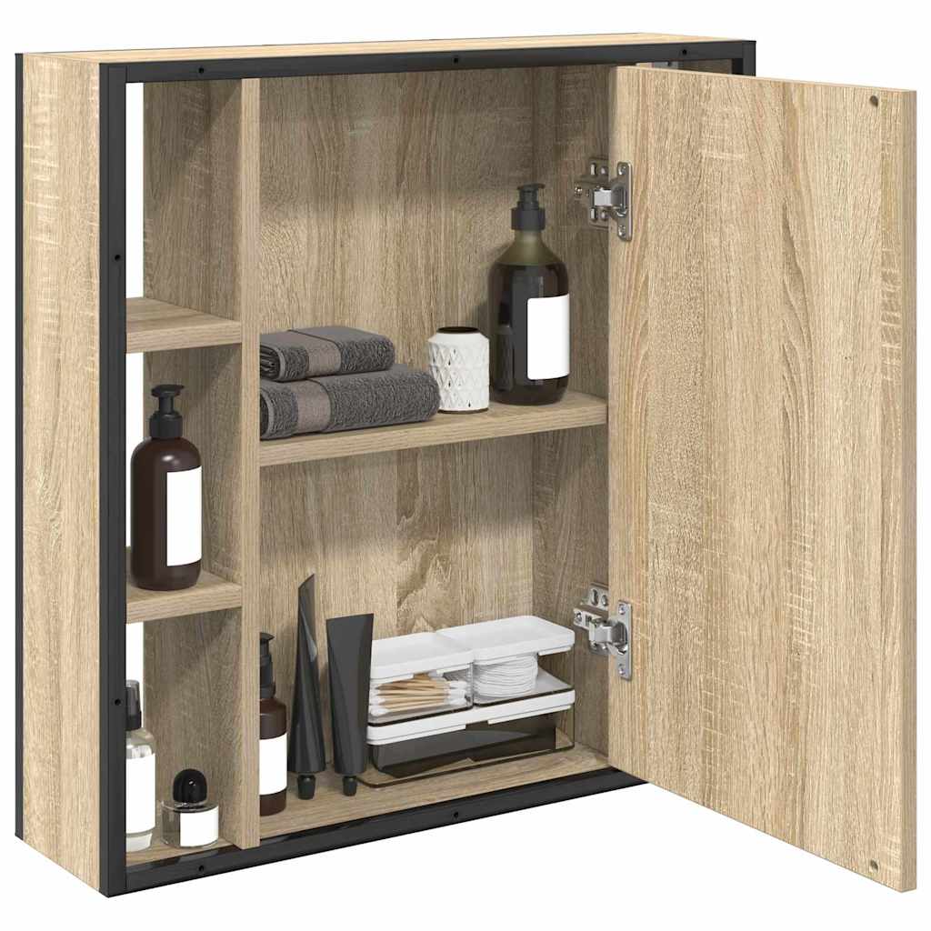 Bathroom Mirror Cabinet Beige 60 x 16 x 60 cm Engineered wood