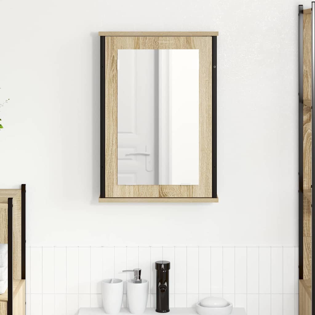 Bathroom Mirror Cabinet Brown 42 x 12 x 60 cm Engineered wood