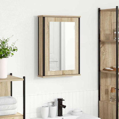 Bathroom Mirror Cabinet Brown 42 x 12 x 60 cm Engineered wood