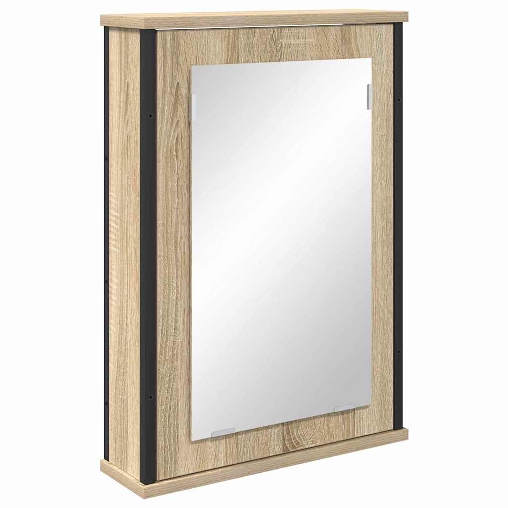 Bathroom Mirror Cabinet Brown 42 x 12 x 60 cm Engineered wood
