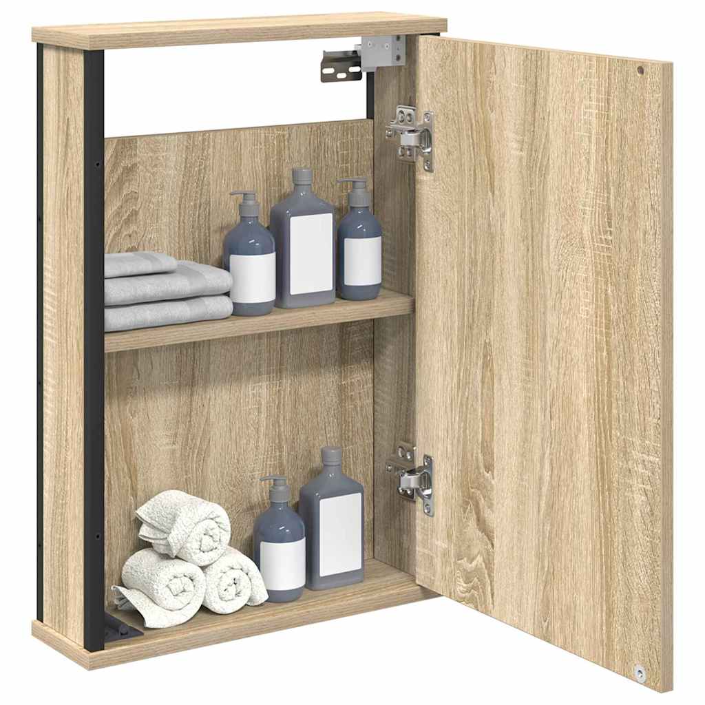 Bathroom Mirror Cabinet Brown 42 x 12 x 60 cm Engineered wood