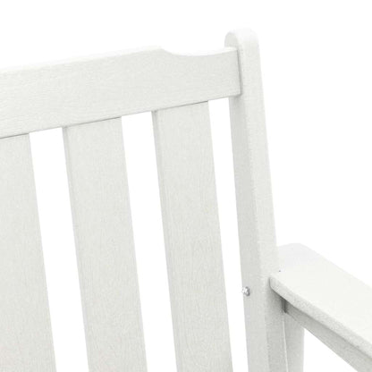 Garden Bench with Cushion White 120 x 59 x 88cm HDPE