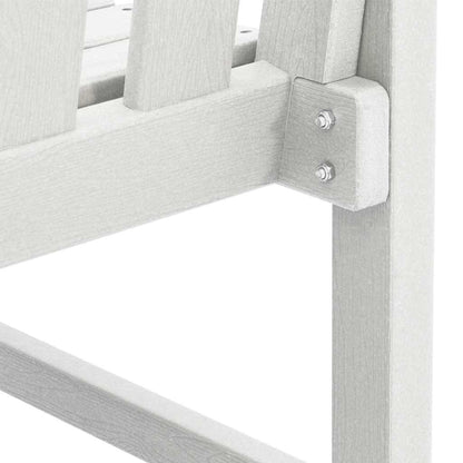 Garden Bench with Cushion White 120 x 59 x 88cm HDPE