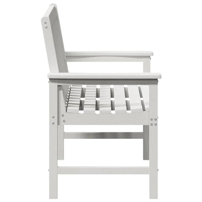 Garden Bench with Cushion White 120 x 59 x 88cm HDPE