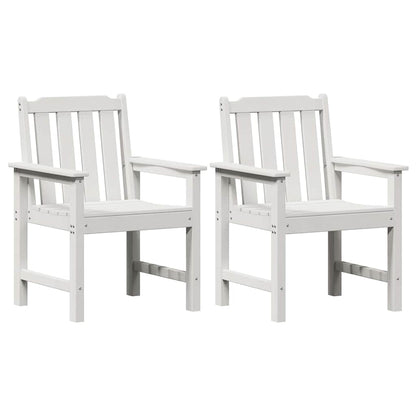 Garden Dining Chair 2 pcs White 65.5 x 59 x 88cm HDPE
