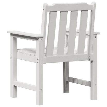 Garden Dining Chair 2 pcs White 65.5 x 59 x 88cm HDPE