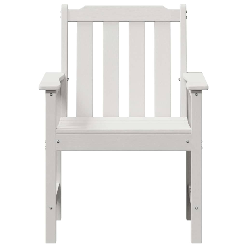 Garden Dining Chair 2 pcs White 65.5 x 59 x 88cm HDPE