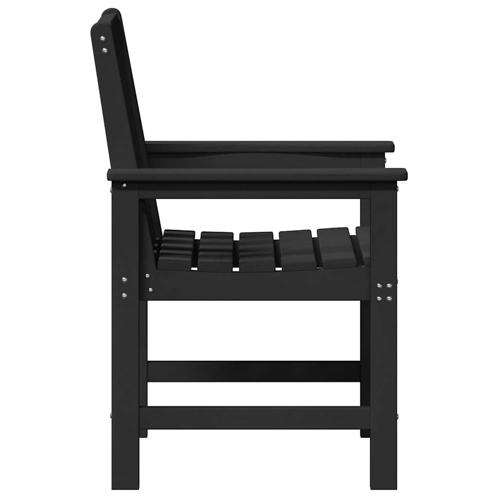 Garden Dining Chair 2 pcs Black 65.5 x 59 x 88cm HDPE