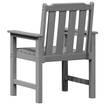 Garden Dining Chair 2 pcs Light Grey 65.5 x 59 x 88cm HDPE