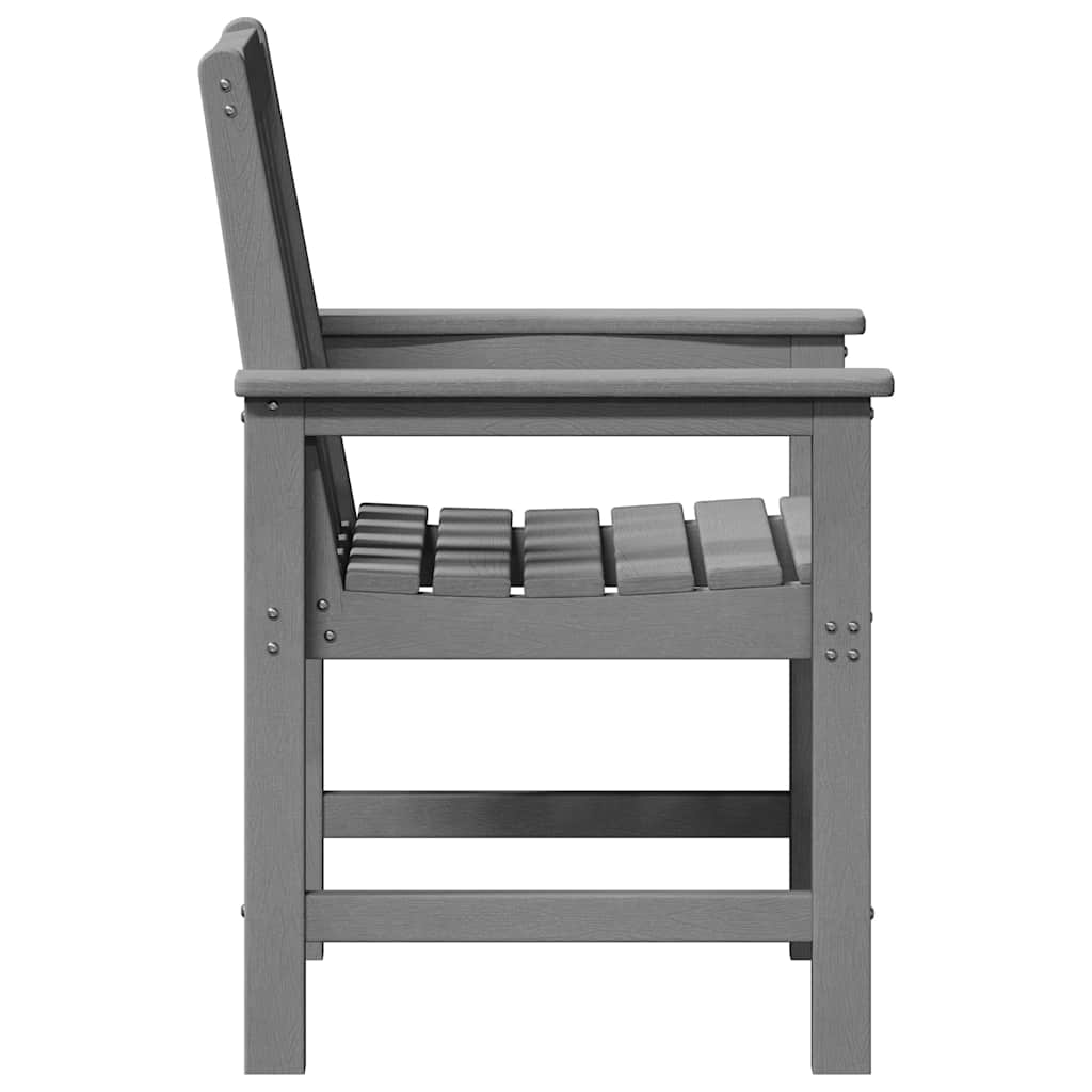 Garden Dining Chair 2 pcs Light Grey 65.5 x 59 x 88cm HDPE