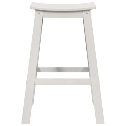 Bar Stool 2 pcs White 52 x 43 x 73.5cm HDPE
