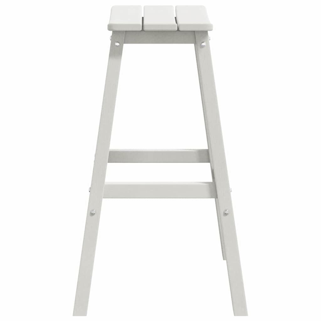 Bar Stool 2 pcs White 52 x 43 x 73.5cm HDPE