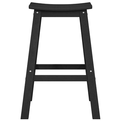 Bar Stool 2 pcs Black 52 x 43 x 73.5cm HDPE