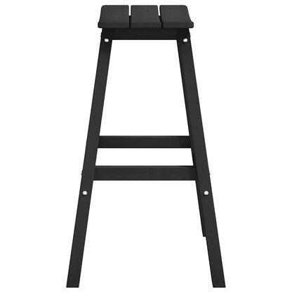Bar Stool 2 pcs Black 52 x 43 x 73.5cm HDPE