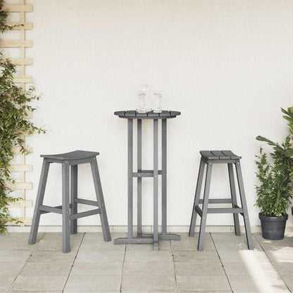 Bar Stool 2 pcs Light Grey 52 x 43 x 73.5cm HDPE