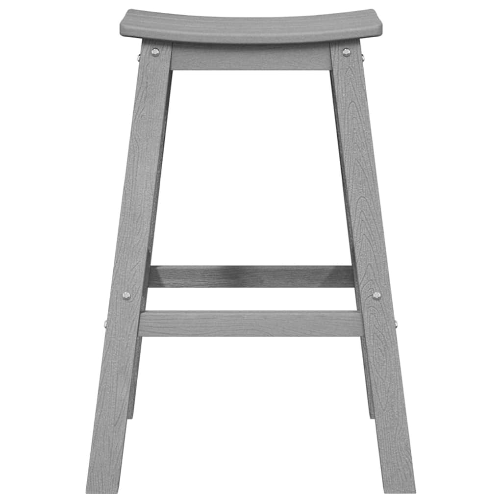 Bar Stool 2 pcs Light Grey 52 x 43 x 73.5cm HDPE