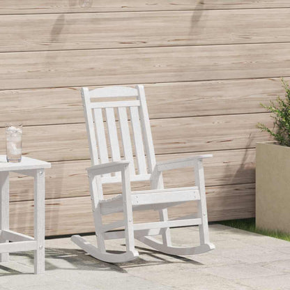 Garden Rocking Chair White 70 x 92 x 108cm HDPE