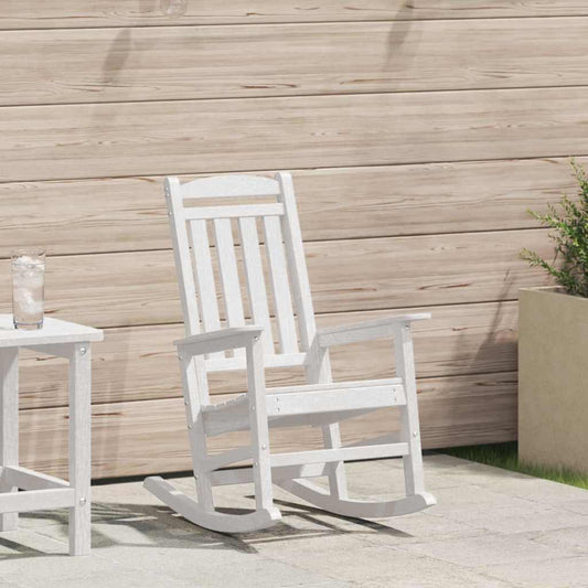 Garden Rocking Chair White 70 x 92 x 108cm HDPE