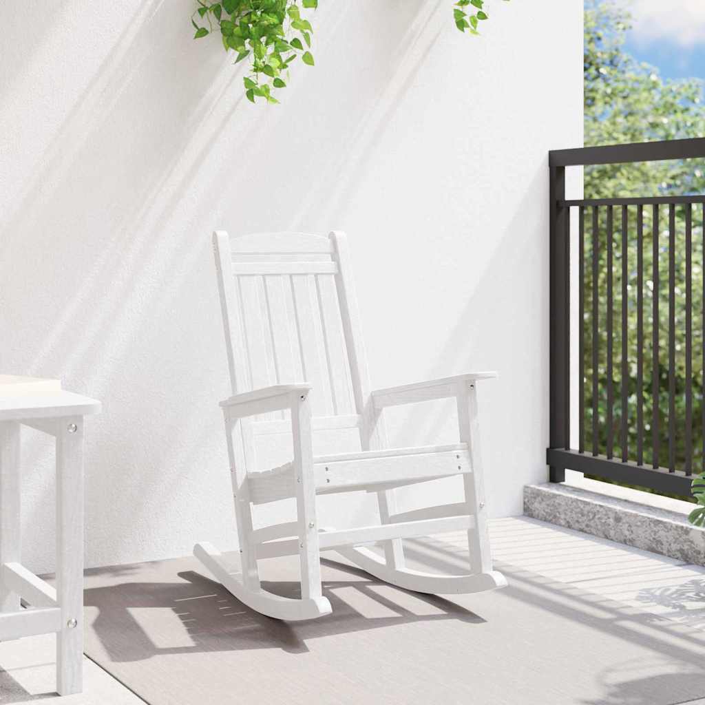 Garden Rocking Chair White 70 x 92 x 108cm HDPE