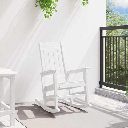 Garden Rocking Chair White 70 x 92 x 108cm HDPE