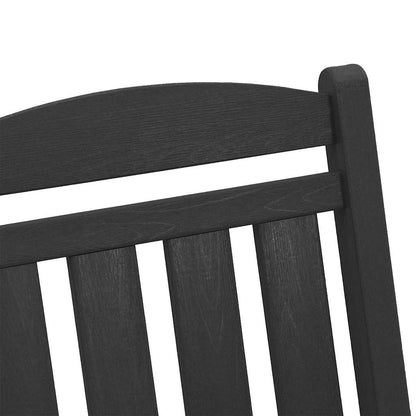 Garden Rocking Chair Black 70 x 92 x 108cm HDPE