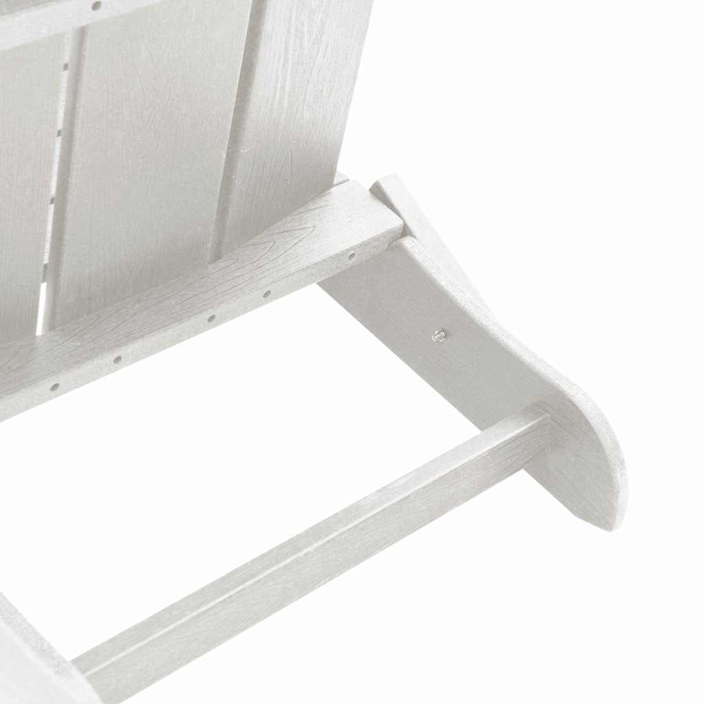 Folding Adirondack Chair White 74.5 x 80.5 x 90cm HDPE