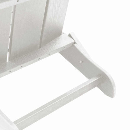 Folding Adirondack Chair White 74.5 x 80.5 x 90cm HDPE
