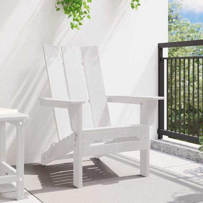 Folding Adirondack Chair White 74.5 x 80.5 x 90cm HDPE