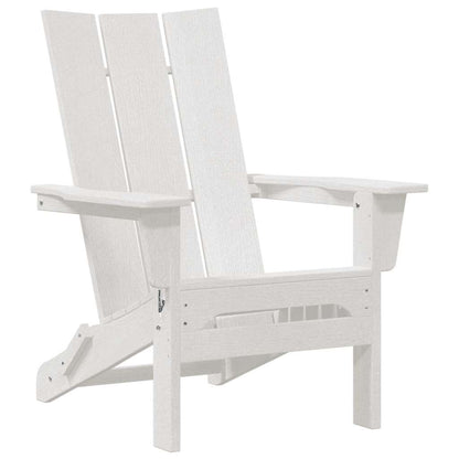 Folding Adirondack Chair White 74.5 x 80.5 x 90cm HDPE