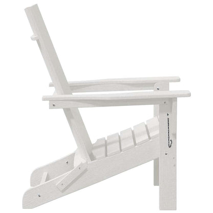 Folding Adirondack Chair White 74.5 x 80.5 x 90cm HDPE