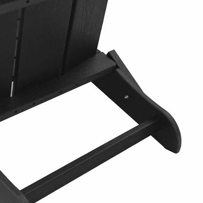 Folding Adirondack Chair Black 74.5 x 80.5 x 90cm HDPE