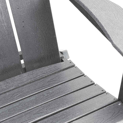 Folding Adirondack Chair Light Grey 74.5 x 80.5 x 90cm HDPE