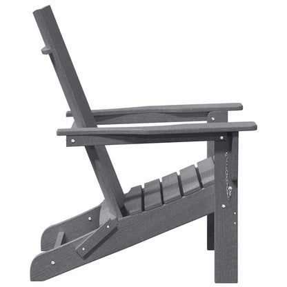 Folding Adirondack Chair Light Grey 74.5 x 80.5 x 90cm HDPE