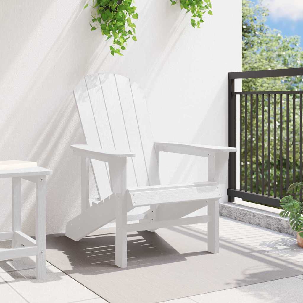 Adirondack Chair White 74 x 82 x 92cm HDPE